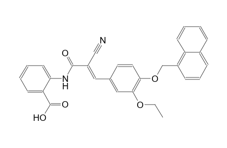 2-({(2E)-2-cyano-3-[3-ethoxy-4-(1-naphthylmethoxy)phenyl]-2-propenoyl}amino)benzoic acid