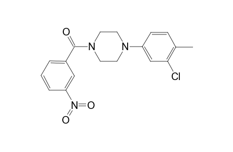 1-(3-Chloro-4-methylphenyl)-4-(3-nitrobenzoyl)piperazine
