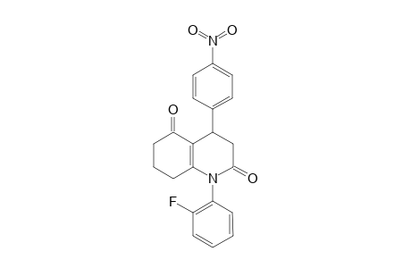 1-(2-fluorophenyl)-4-(4-nitrophenyl)-4,6,7,8-tetrahydro-3H-quinoline-2,5-dione