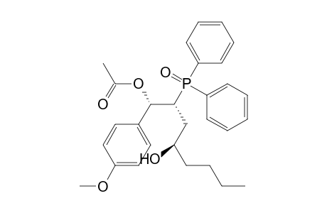 (1S,2R,4R)-2-Diphenylphosphinoyl-4-hydroxy-1-(4-methoxyphenyl)octyl acetate
