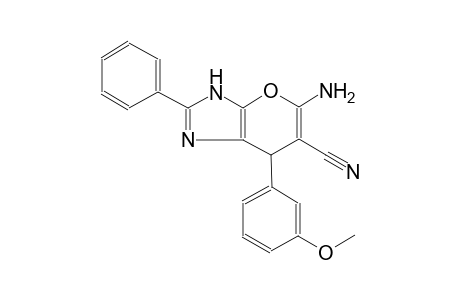 5-amino-7-(3-methoxyphenyl)-2-phenyl-3,7-dihydropyrano[2,3-d]imidazole-6-carbonitrile