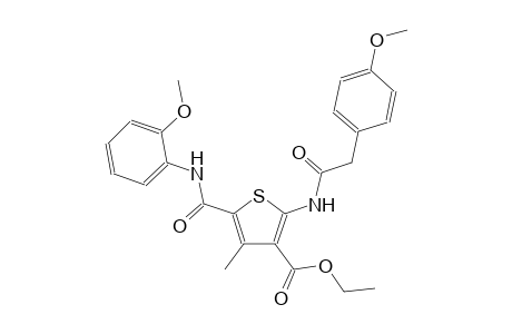 3-thiophenecarboxylic acid, 2-[[(4-methoxyphenyl)acetyl]amino]-5-[[(2-methoxyphenyl)amino]carbonyl]-4-methyl-, ethyl ester