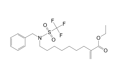 2-Methylene-9-[(phenylmethyl)-(trifluoromethylsulfonyl)amino]nonanoic acid ethyl ester