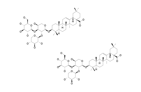 OLEANOLIC-ACID-3-O-[BETA-D-XYLOPYRANOSYL-(1->2)]-[BETA-D-GLUCOPYRANOSYL-(1->3)]-ALPHA-L-ARABINOPYRANOSIDE