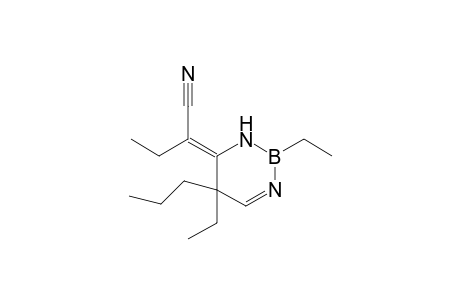 6-(1-cyanopropylidene)-2,5-diethyl-1,2,3,4-tetrahydro-5-propyl-1,3,2-diazaborine