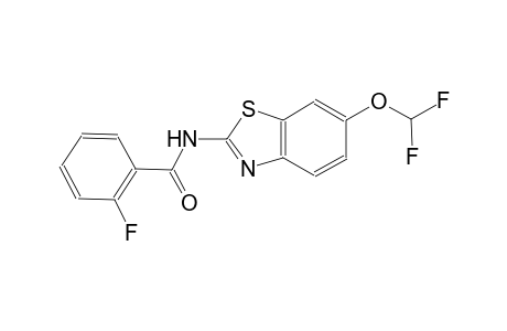 N-[6-(difluoromethoxy)-1,3-benzothiazol-2-yl]-2-fluorobenzamide
