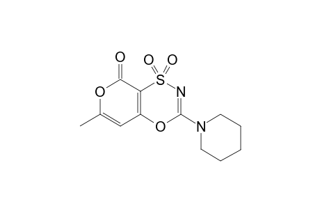 6-Methyl-1,1-dioxo-3-piperidin-1-yl-1H-4,7-dioxa-1lambda*6*-thia-2-aza-naphthalen-8-one