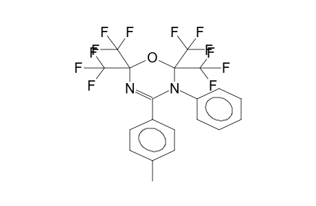 4-(4-METHYLPHENYL)-5-PHENYL-2,2,6,6-TETRAKIS(TRIFLUOROMETHYL)-5,6-DIHYDRO-2H-1,3,5-OXADIAZINE