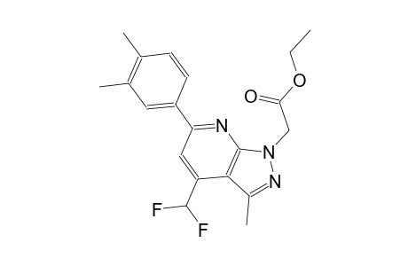 1H-pyrazolo[3,4-b]pyridine-1-acetic acid, 4-(difluoromethyl)-6-(3,4-dimethylphenyl)-3-methyl-, ethyl ester