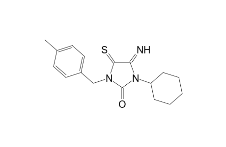 3-(4-Methylbenzyl)-1-cyclohexyl-5-imino-4-thioxo-2-imidazolidinone