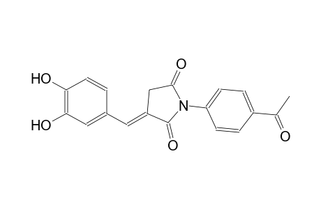 2,5-pyrrolidinedione, 1-(4-acetylphenyl)-3-[(3,4-dihydroxyphenyl)methylene]-, (3E)-