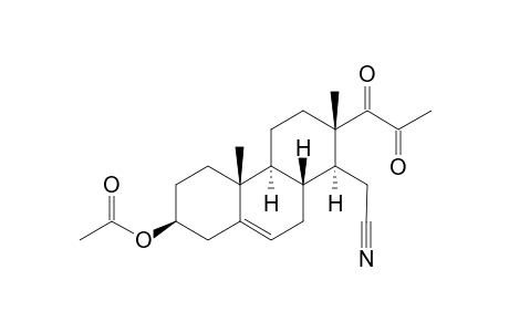 3.beta.-Acetoxy16,17-seco-17,20-dioxopregn-5-ene-16-nitrile