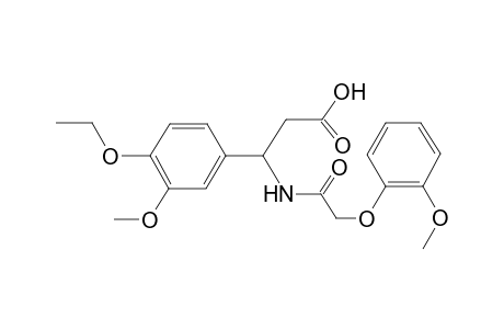 3-(4-Ethoxy-3-methoxy-phenyl)-3-[2-(2-methoxyphenoxy)ethanoylamino]propanoic acid