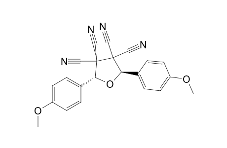 3,3,4,4(2H,5H)-Furantetracarbonitrile, 2,5-bis(4-methoxyphenyl)-, trans-
