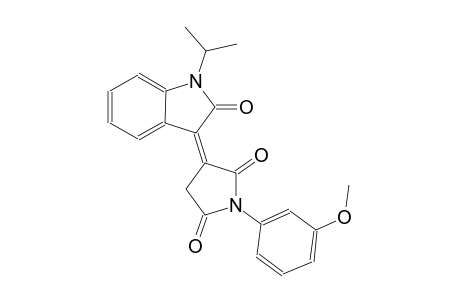 2,5-pyrrolidinedione, 3-[1,2-dihydro-1-(1-methylethyl)-2-oxo-3H-indol-3-ylidene]-1-(3-methoxyphenyl)-, (3Z)-