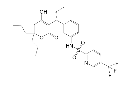 [3a(R)]-N-[3-[1-(5,6-Dihydro-6,6-dipropyl-4-hydroxy-2-oxo-2H-pyran-3-yl]propyl]phenyl-5-trifluoromethyl)-2-pyridinesulfonamide