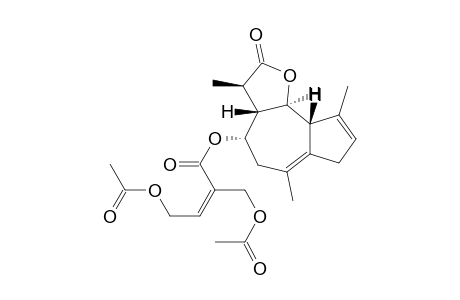 2-Butenoic acid, 4-(acetyloxy)-2-[(acetyloxy)methyl]-, 2,3,3a,4,5,7,9a,9b-octahydro-3,6,9-trimethyl-2-oxoazuleno[4,5-b]furan -4-yl ester, [3R-[3.alpha.,3a.beta.,4.alpha.(Z),9a.beta.,9b.alpha.]]-