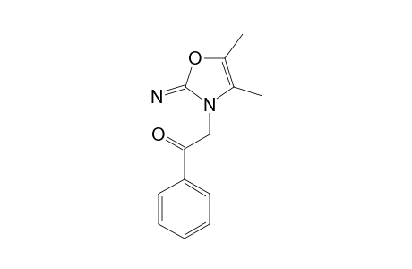 4,5-DIMETHYL-2-IMINO-3-PHENACYL-2,3-DIHYDRO-OXAZOLE
