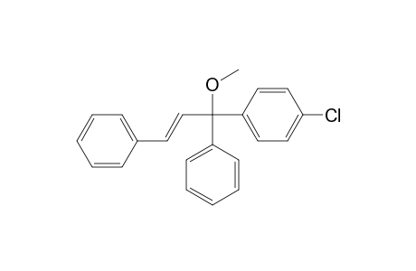 Benzene, 1-chloro-4-(1-methoxy-1,3-diphenyl-2-propenyl)-, (E)-