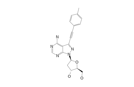 4-AMINO-1-(2-DEOXY-BETA-D-ERYTHRO-PENTOFURANOSYL)-3-[2-(PARA-TOLYL)-ETHYNYL]-1-H-PYRAZOLO-[3.4-D]-PYRIMIDINE