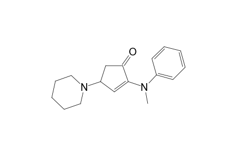2-Cyclopenten-1-one, 2-(methylphenylamino)-4-(1-piperidinyl)-