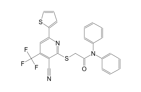 2-{[3-cyano-6-(2-thienyl)-4-(trifluoromethyl)-2-pyridinyl]sulfanyl}-N,N-diphenylacetamide