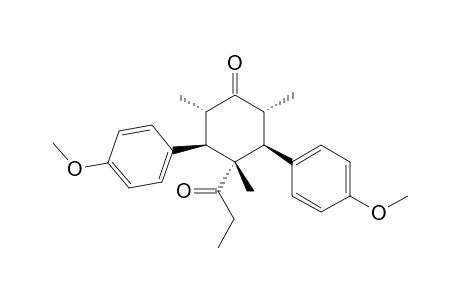 MESO-3-BETA,5-BETA-BIS-(4-METHOXYPHENYL)-2-ALPHA,4-BETA,6-ALPHA-TRIMETHYL-4-ALPHA-PROPIONYLCYCLOHEXANONE