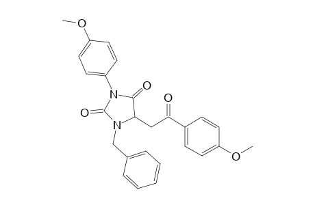1-Benzyl-3-(4-methoxyphenyl)-5-[2-(4-methoxyphenyl)-2-oxoethyl]imidazolidine-2,4-dione