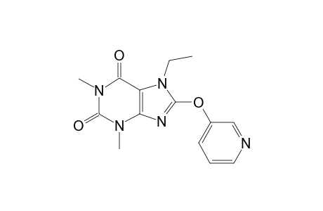 1H-Purine-2,6-dione, 7-ethyl-3,7-dihydro-1,3-dimethyl-8-(3-pyridinyloxy)-