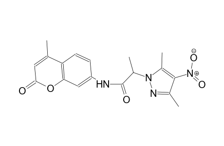 2-(3,5-dimethyl-4-nitro-1H-pyrazol-1-yl)-N-(4-methyl-2-oxo-2H-chromen-7-yl)propanamide