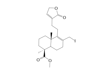 17-Iodomethyl-8,13-labdadien-16,15-olid-19-oic acid methyl ester isomer
