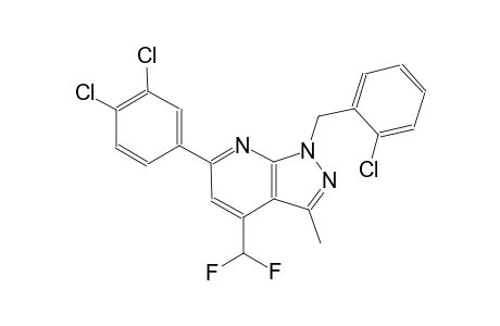 1H-pyrazolo[3,4-b]pyridine, 1-[(2-chlorophenyl)methyl]-6-(3,4-dichlorophenyl)-4-(difluoromethyl)-3-methyl-