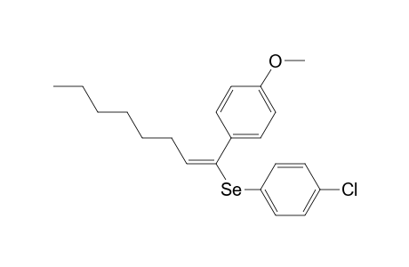 (E)-1-(4-Methoxyphenyl)-1-(4-chlorophenylseleno)-1-octene