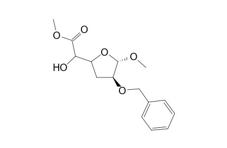 (+)-Methyll (methyl 2-O-benzyl-3-deoxy-.alpha.D-arabino-hexafuranosid)uronate