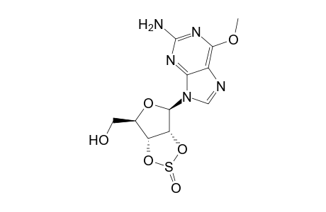 2-Amino-6-methoxy-9-[2,3-O-sulfinyl-.beta.-D-ribofuranosyl]purine