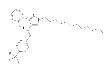 (E)-1-Dodecyl-3-(2-hydroxyphenyl)-4-(4-trifluoromethylstyryl)-1H-pyrazole