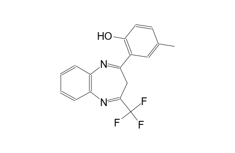 4-methyl-2-[4-(trifluoromethyl)-3H-1,5-benzodiazepin-2-yl]phenol
