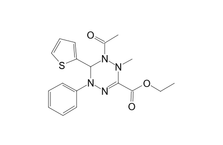 Ethyl 1-acetyl-2-methyl-5-phenyl-6-(2-thienyl)-1,2,5,6-tetrahydro-1,2,4,5-tetraazine-3-carboxylate