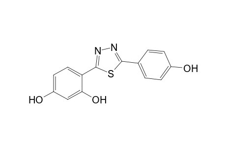 2-(2',4'-Dihydroxyphenyl)-5-(p-hydroxyphenyl)-1,3,4-thiadiazole