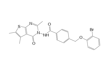 4-[(2-bromophenoxy)methyl]-N-(2,5,6-trimethyl-4-oxothieno[2,3-d]pyrimidin-3(4H)-yl)benzamide