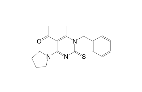 1-[1-benzyl-6-methyl-4-(1-pyrrolidinyl)-2-thioxo-1,2-dihydro-5-pyrimidinyl]ethanone