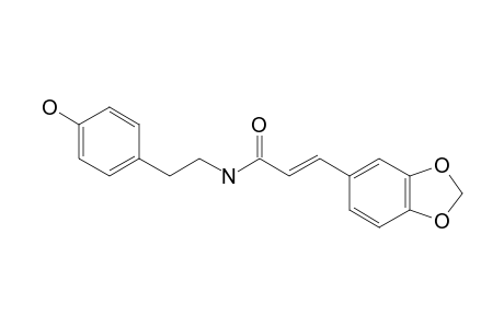 E-3-(3,4-METHYLENEDIOXYPHENYL)-N-2-[4-HYDROXYPHENYLETHYL]-2-PROPENAMIDE