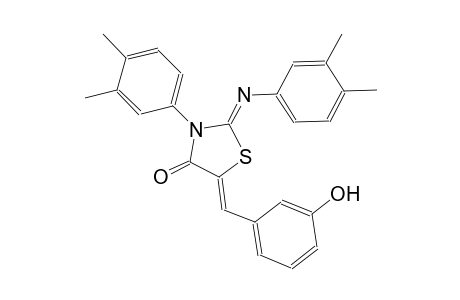 (2Z,5Z)-3-(3,4-dimethylphenyl)-2-[(3,4-dimethylphenyl)imino]-5-(3-hydroxybenzylidene)-1,3-thiazolidin-4-one