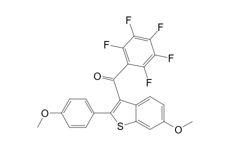 [6-methoxy-2-(4-methoxyphenyl)-1-benzothiophen-3-yl]-(2,3,4,5,6-pentafluorophenyl)methanone