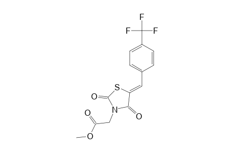 2-[(5Z)-2,4-diketo-5-[4-(trifluoromethyl)benzylidene]thiazolidin-3-yl]acetic acid methyl ester