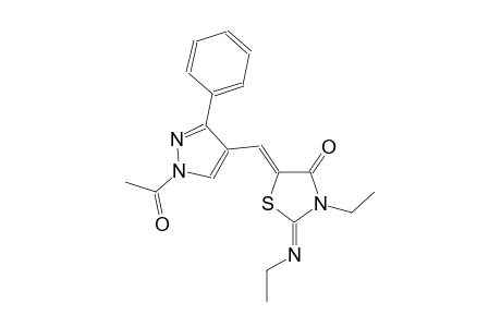 4-thiazolidinone, 5-[(1-acetyl-3-phenyl-1H-pyrazol-4-yl)methylene]-3-ethyl-2-[(Z)-ethylimino]-, (2Z,5Z)-