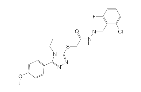 N'-[(E)-(2-chloro-6-fluorophenyl)methylidene]-2-{[4-ethyl-5-(4-methoxyphenyl)-4H-1,2,4-triazol-3-yl]sulfanyl}acetohydrazide