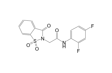 N-(2,4-difluorophenyl)-2-(1,1-dioxido-3-oxo-1,2-benzisothiazol-2(3H)-yl)acetamide