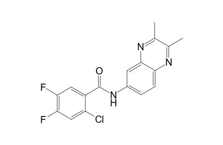 2-Chloro-N-(2,3-dimethyl-6-quinoxalinyl)-4,5-difluorobenzamide