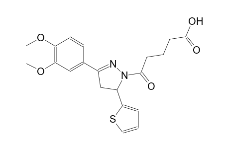 5-[3-(3,4-dimethoxyphenyl)-5-(2-thienyl)-4,5-dihydro-1H-pyrazol-1-yl]-5-oxopentanoic acid